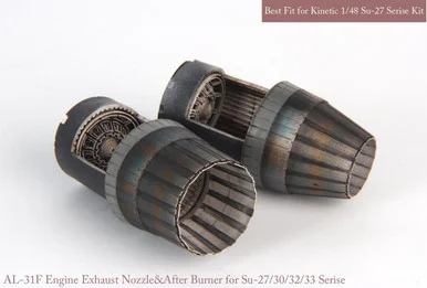 1/48 KA Models SU-27/30/33 EXHAUST NOZZLE SET & AFTER BURNER SET (OPENED) for Kinetic