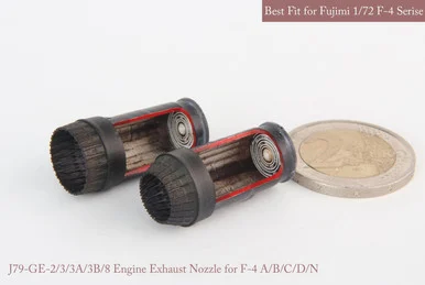 1/72 KA Models F-4 A/B/C/D/N GE EXHAUST NOZZLE & AFTER BURNER SET (OPENED)