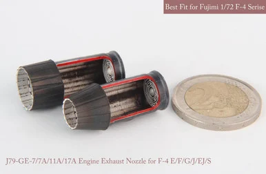 1/72 KA Models F-4 E/F/G/J/EJ/S GE EXHAUST NOZZLE & AFTER BURNER SET (OPENED)