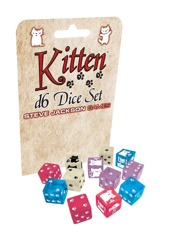 Steve Jackson Games 5933B Kitten D6 Dice Set