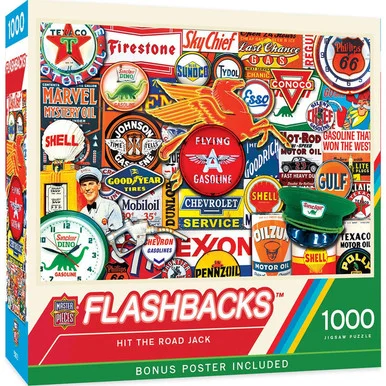 MasterPieces 71834 Flashbacks, Hit the Road Jack 1000 Piece Jigsaw Puzzle - Masterpiece Puzzles