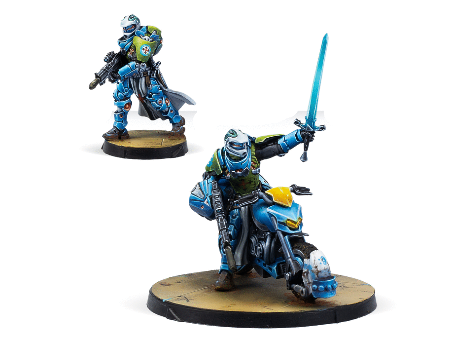 Infinity PanOceania Knight of Montesa (Red Fury) Miniature Game Figures - Corvus Belli