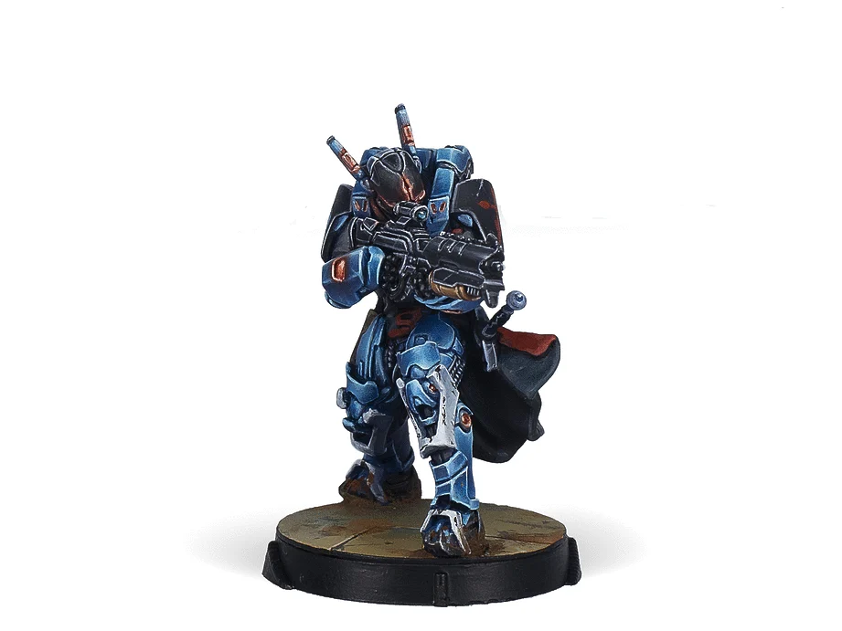 Infinity PanOceania Knight of Santiago (Spitfire) Miniature Game Figure - Corvus Belli