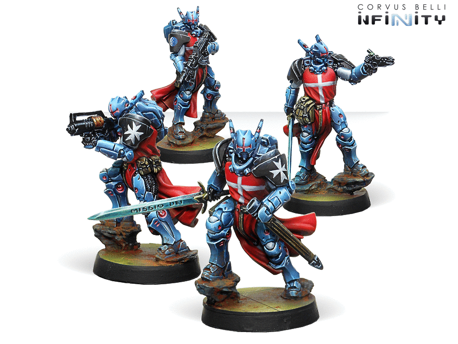 Infinity PanOceania Knights Hospitaller Miniature Game Figures - Corvus Belli