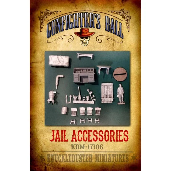 Knuckleduster Miniatures – Gunfighter’s Ball Jail Accessories Set 28mm Scale