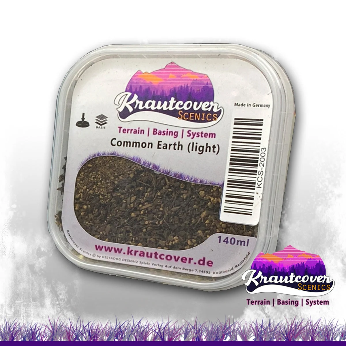 Krautcover Scenics Common Earth (Light) – 140ml Groundcover Texture