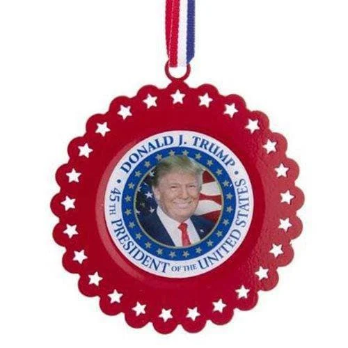 Kurt Adler - President Trump 3 1/2" Metal Ornament