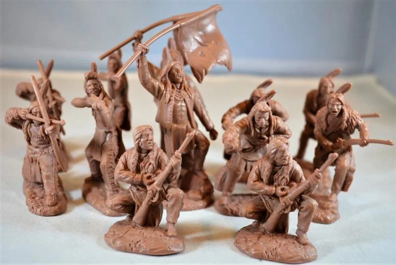 Plains Indian Warriors, 1/32 (54 mm) Scale Plastic Figures - TSSD