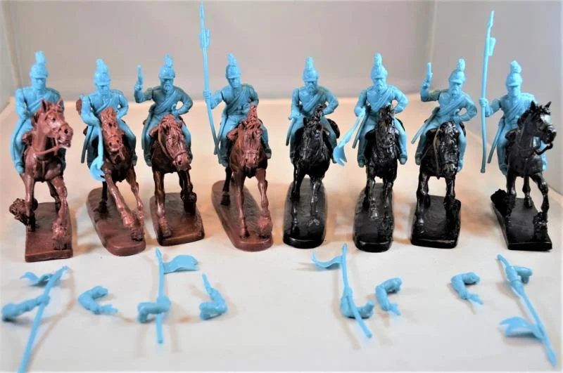 The Alamo Mexican Helmeted Cavalry Lancers, 1/32 (54 mm) Scale Plastic Figures - TSSD