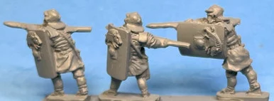 PIG030163 - Roman Legionaries throwing pila (boar shield)