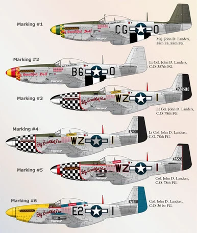 1/48 Lifelike Decals P-51 Mustang p-5