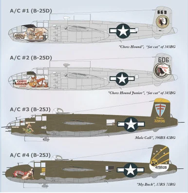 1/72 Lifelike Decals B-25 Mitchell p-4
