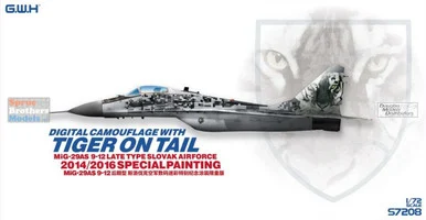 1/72 Great Wall Hobby MiG-29AS Fulcrum 9-12 Late Slovak Air Force 'Tiger on Tail' - LNRS7208