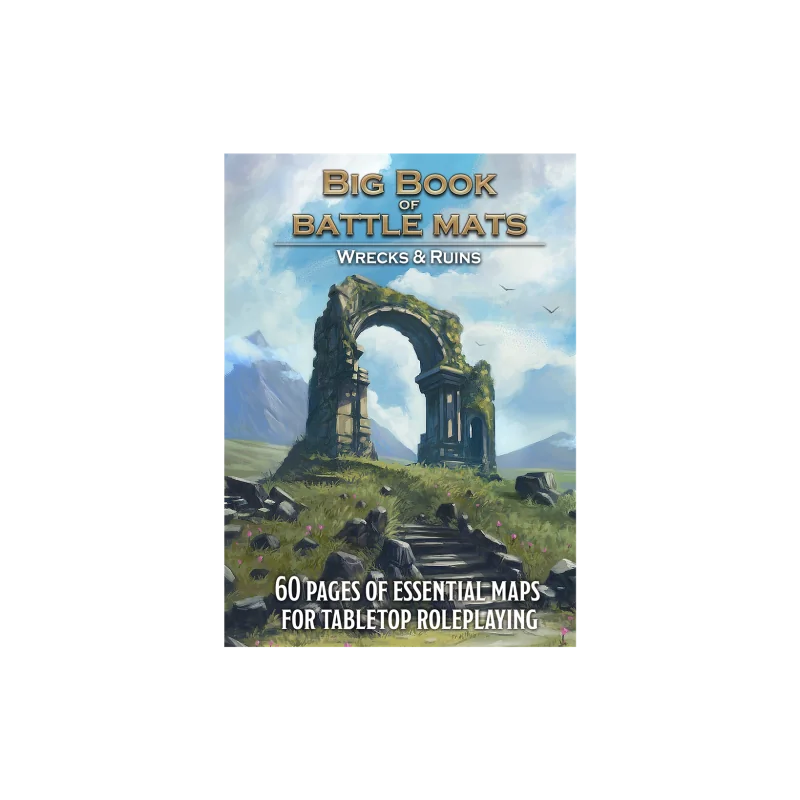 Game board book: Big Book of Battle Mats wilds, wrecks & ruins Board game - Loke Battle Mats