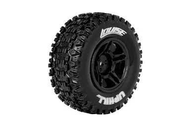 Louise RC L-T3223SB SC-Uphill 1/10 Short Course Tires, Soft, 12, 14 & 17mm Removable Hex on Black Rim (2)