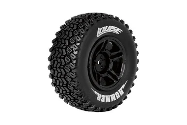 Louise RC L-T3224SB SC-Hummer 1/10 Short Course Tires, Soft, 12, 14 & 17mm Removable Hex on Black Rim (2)