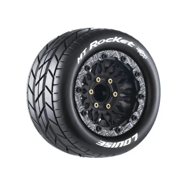 Louise RC L-T3307SX MFT MT-Rocket Soft 1/10 Monster Truck Tires, 12, 14, 17mm Removable Hex, Fits Traxxas Maxx, 1 Pair