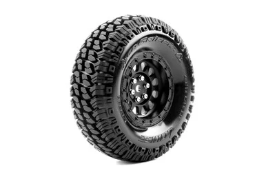 Louise RC CR-Griffin 1/10 1.9" Louise RC CRawler Class 1 Tires, 12mm Hex on Black Rim, Super Soft, Front/Rear (2)