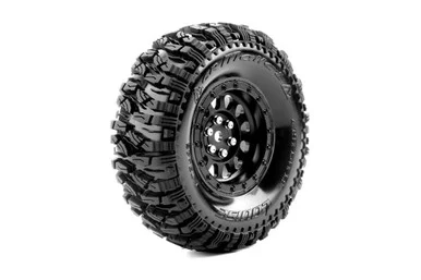 Louise RC CR-Mallet 1/10 1.9" Louise RC CRawler Class 1 Tires, 12mm Hex on Black Rim, Super Soft, Front/Rear (2)