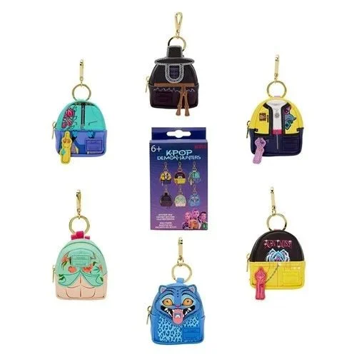 Loungefly KPop Demon Hunters Mystery Mini Backpack Bag Charm (1 box with 1 Charm) - Entertainment Earth Exclusive