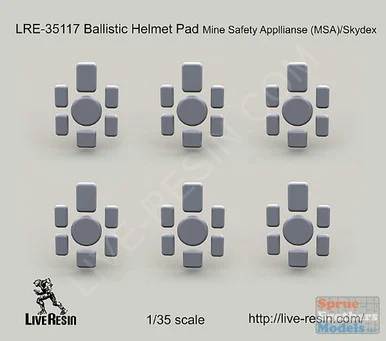 LVRLRE35117 1:35 LiveResin Ballistic Helmet Pad MSA/Skydex - Live Resin