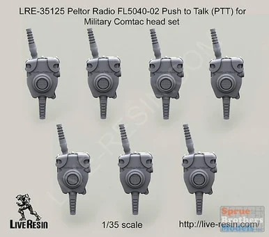 LVRLRE35125 1:35 LiveResin Peltor Radio FL5040-02 PTT for Comtac Head Set
