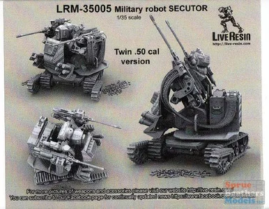 LVRLRM35005 1:35 LiveResin Military Robot SECUTOR Twin .50 Cal Version - Live Resin