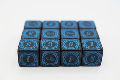 Foam Brain Games 2207 D6 Set - Magic Burst Blue (12)