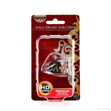 Wizkids 77515 Pathfinder Battles: Premium Painted Figure - Male Dwarf Sorcerer
