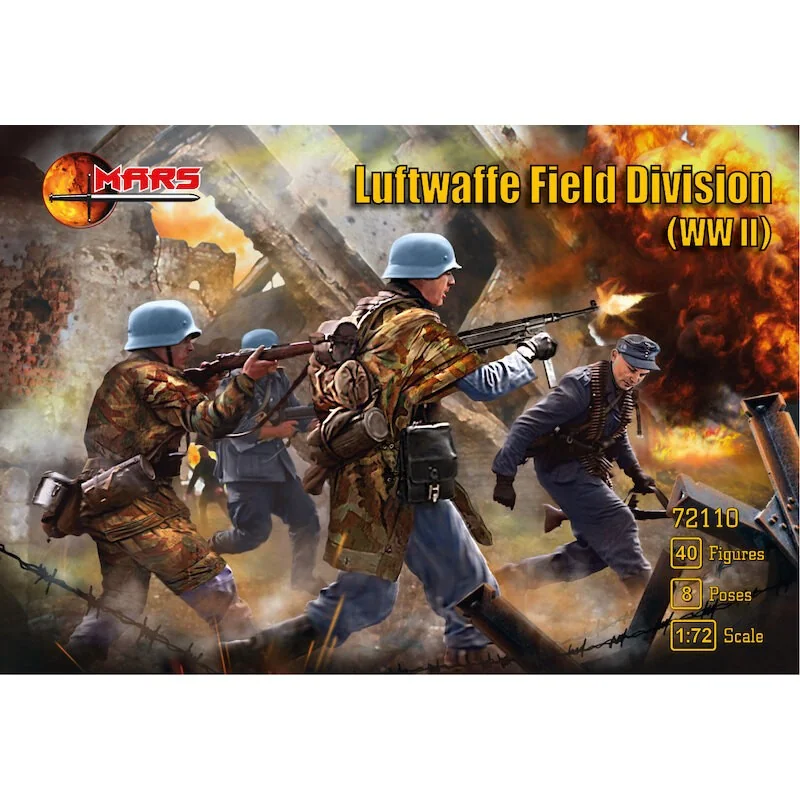 Luftwaffe Field Division infantry (WWII) 40 figures in 8 poses - MARS