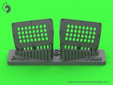 1/32 Master Model P-51 Mustang - carburator air filter cover - standard holed type (for Tamiya)