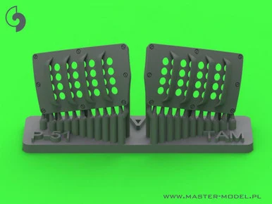 1/32 Master Model P-51 Mustang - carburator air filter cover - RAF louvred type - version A (for Tamiya)