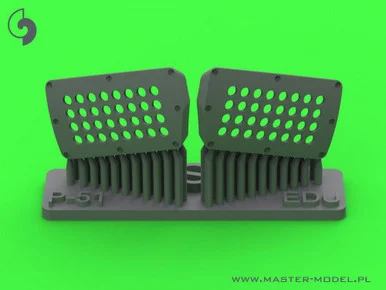 1/48 Master Model P-51 Mustang - carburator air filter cover - standard holed type (for Eduard)