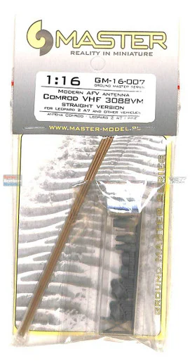 MASGM16007 1:16 Master Model Modern AFV Antenna - Comrod VHF 3088VM Straight Version