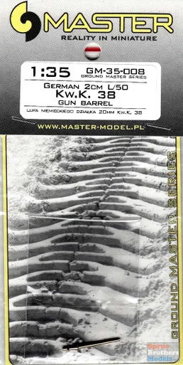 MASGM35008 1:35 Master Model German 2cm L/50 Kwk 38 Gun Barrel
