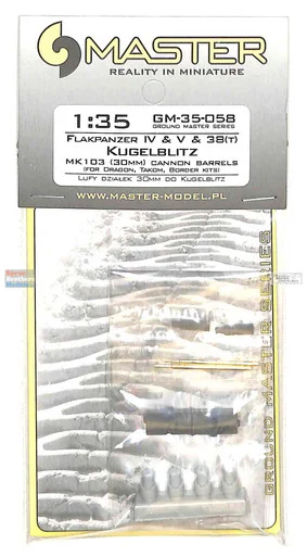 MASGM35058 1:35 Master Model Flakpanzer IV / V / 38(t) Kugelblitz Mk.103 30mm Cannon Barrels