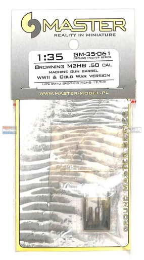 MASGM35061 1:35 Master Model Browning M2HB .50cal Machine Gun Barrel (WW2 & Cold War Version)