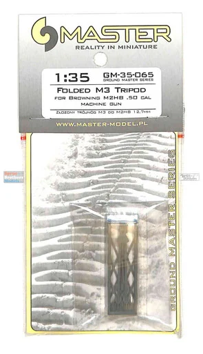 MASGM35065 1:35 Master Model Folded M3 Tripod for Browning M2HB .50cal Machine Gun