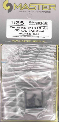 MASGM35086 1:35 Master Model Browning M1919A4 .30 cal (7.62mm) Machine Gun