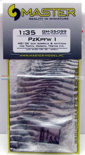 MASGM35099 1:35 Master Model Gun Barrel - Panzer Pz.Kpfw.I MG13K & Antenna