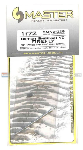 MASGM72029 1:72 Master Model Gun Barrel Set - Sherman Vc Firefly QF 17Pdr (76.2mm)
