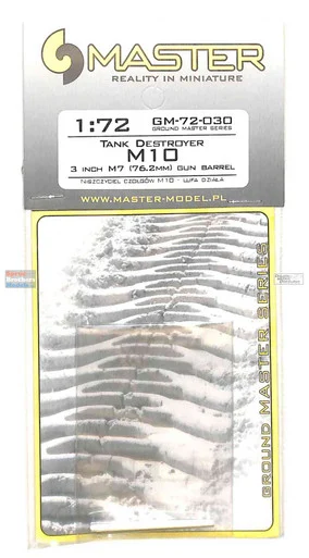 MASGM72030 1:72 Master Model Gun Barrel Set - M10 Tank Destroyer 3in M7 (76.2mm)