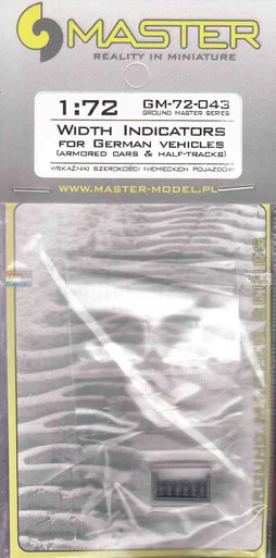 MASGM72043 1:72 Master Model - Width Indicators for German Vehicles (Armored Cars & Halftracks)