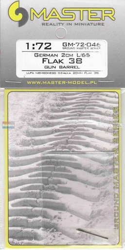 MASGM72046 1:72 Master Model Gun Barrel Set - Flak 38 2cm L/65 (2pcs)