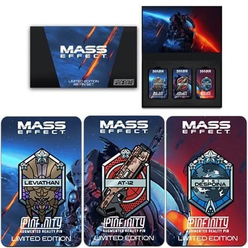 Mass Effect Limited Edition Augmented Reality Enamel Pin Set of 3 - Pinfinity