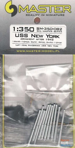 MASSM350082 1:350 Master Model USS New York BB-34 Armament Set (After 1942)