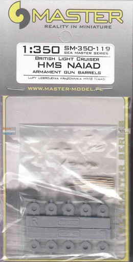 MASSM350119 1:350 Master Model HMS Naiad Armament Gun Barrels Set (TRP kit)