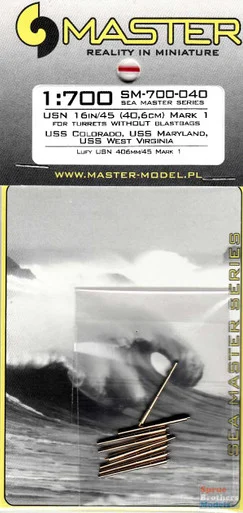 MASSM700040 1:700 Master Model USN 16in/45 Mark 1 Gun Barrels for Turrets without Blastbags