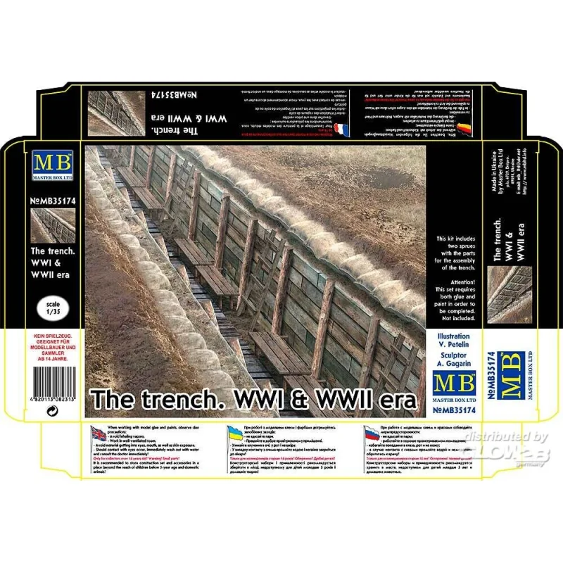 The trench. WWI & WWII era Model kit - Master Box