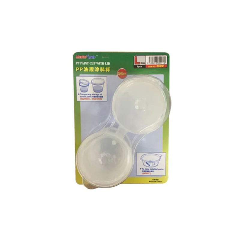 Transparent 56cc jars with lids (8 pieces) - MASTER TOOLS